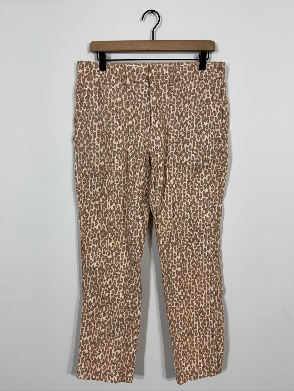 WP147 {Anthropologie} "The Wanderer" Animal Cheetah Leopard Print Mid Rise Pants